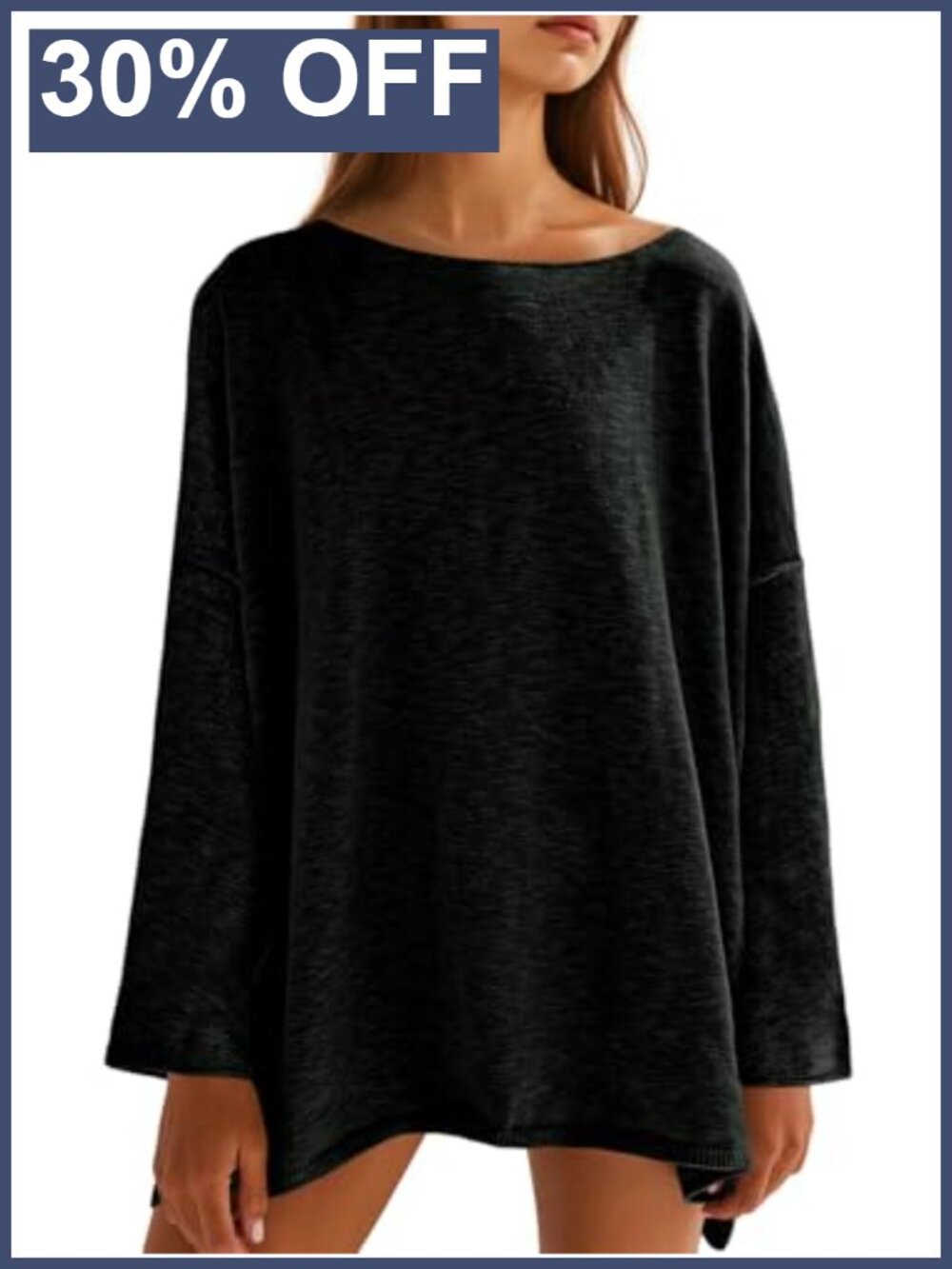 Oversized Long Sleeve Knitted Lightweight Sweater Tunic